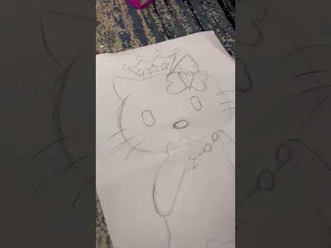 Selin hello kiti çizdi #funnyvideo #eğlencelivideolar #shortsvideo