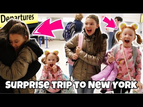 SURPRISING THE GIRLS WITH A TRIP TO NEW YORK (AT THE AIRPORT)