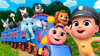 Train Song – Ride with Safari Animals! | Newborn Baby Songs & Nursery Rhymes