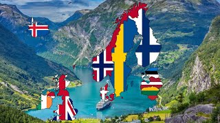 Northern Europe Flag Map Speedart