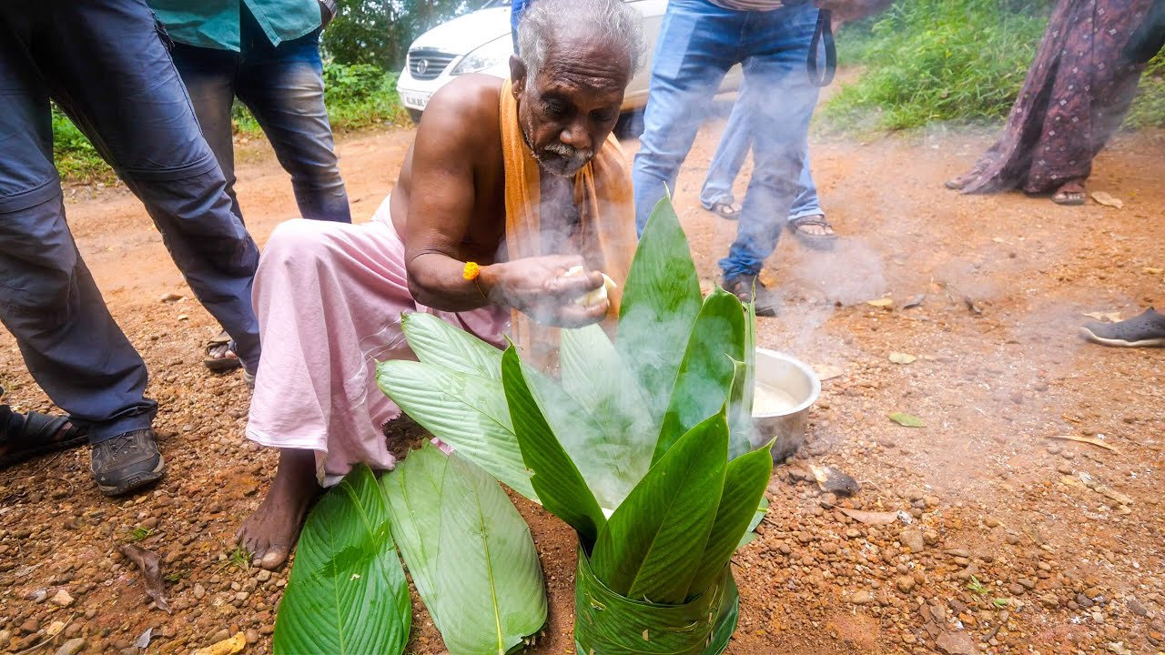 Rare Tribal Food in India Amazing Leaf Basket Cooking Kerala, India