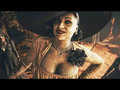 Resident Evil 8 Village - All Lady Dimitrescu Cutscenes (Tall Lady)