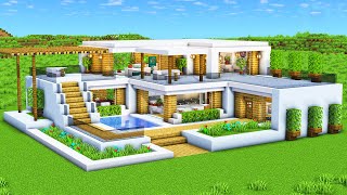Minecraft Modernes Haus bauen 1.21 Tutorial - Modernes Haus bauen in Minecraft