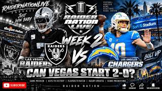 🏴‍☠️ #RAIDERS vs #CHARGERS WEEK 2 | Can Vegas Start 2-0? #RaiderNationLive