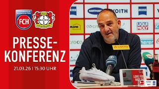 Die Pressekonferenz vor dem Spiel gegen Leverkusen