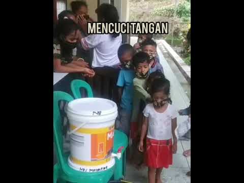 Handwassen in kinderzorgcentrum in coronatijd.