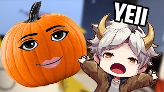 HACIENDO COSPLAY DE MI PESONAJE EN UNA CALAZABA/ LA CARA DE ROBLOX EN UNA CALABAZA!!!🎃 Alezzogg