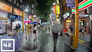 Taipei Ximending Walking in the Rain at Night | Taiwan 4K ☔