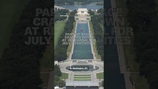 Part of stage crashes down at  rehearsal for July 4 festivities