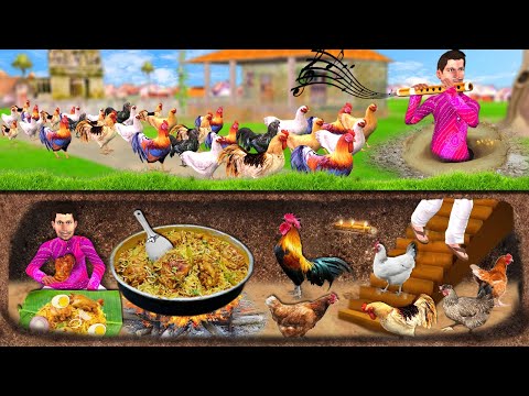 Underground Chicken Farm Chicken Biryani Cooking Street Food Hindi Kahaniya Hindi Moral Stories