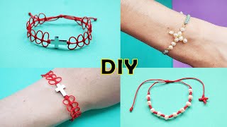 🌿 3 PULSERAS de HILO Fáciles para SEMANA SANTA ✝️ ¡Hazlas tú misma paso a paso!