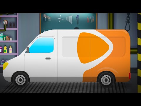 London Mail Van Formation Animated Vehicle Cartoon Video for Kids