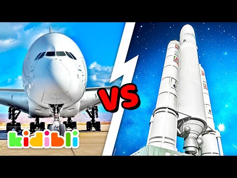 Planes VS Rockets Compilation | Educational Science Videos for Kids | Kidibli