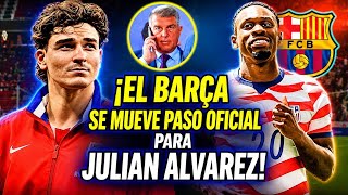 🚨 BARÇA BOMBAZO Julián Álvarez Barça PASO OFICIAL | Atlético SE RINDE LIGA dijo SÍ ¿ BALOGUN Barça ?