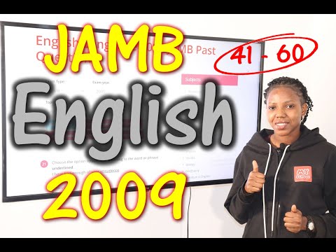JAMB CBT English 2009 Past Questions 41 - 60