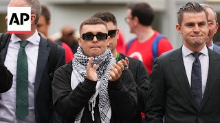 Member of group Kneecap reacts after UK court throws out terror-related charge against him
