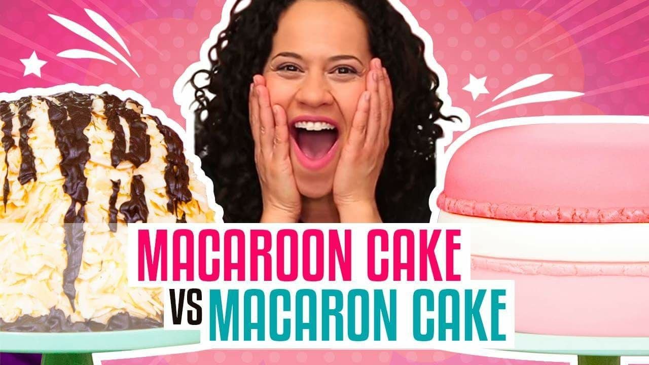 How To Make A Giant Coconut Macaroon & French Macaron out of CAKE How To Cake It