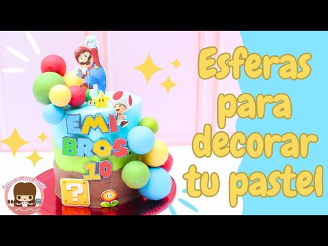 🎈Cómo hacer esferas para tus pasteles SIN FONDANT ⚾️ NO PESAN! 🌎 Decoración de pasteles 🎂