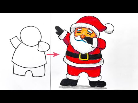 how to draw easy santa caus step by step,christmas drawing very easy for beginners,santa drawing,