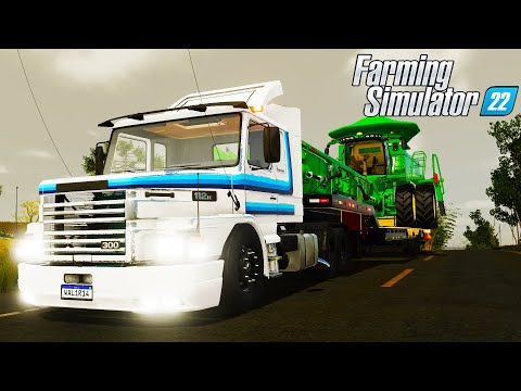 FAZENDO O TRANSPORTE DA NOVA COLHEITADEIRA JOHN DEERE S770 - Farming Simulator 22 - Agro Norte