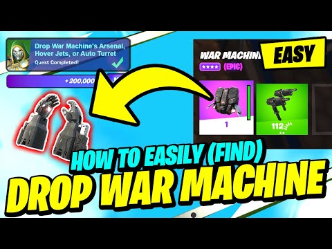 How to EASILY Drop War Machine's Arsenal, Hover Jets, or Auto Turret - Fortnite Doctor Doom Quest