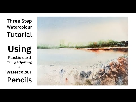 3 Step Semi Abstract Seascape Watercolour Tutorial