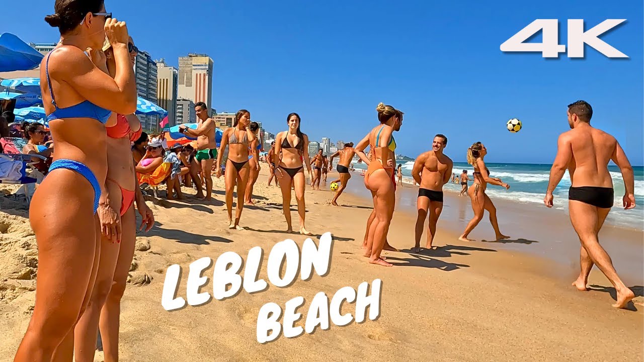 🇧🇷 Enjoying LEBLON BEACH in the afternoon 4K | Beach walk Rio de Janeiro