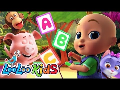 Animal Alphabet Song 🐘🔤 + Catch Me If You Can 🏃💨 | ABC Song & Fun Kids Learning | LooLoo Kids