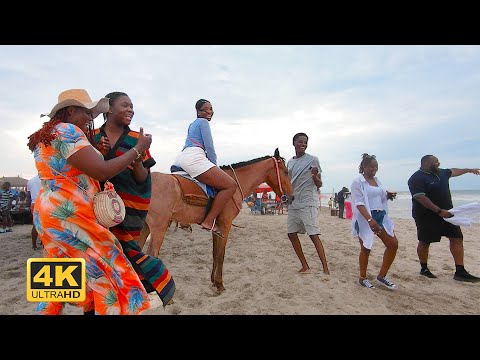 LIFE IN GHANA 2025 – RELAXING BEACH WALK & REAL GHANA EXPERIENCE IN 4K