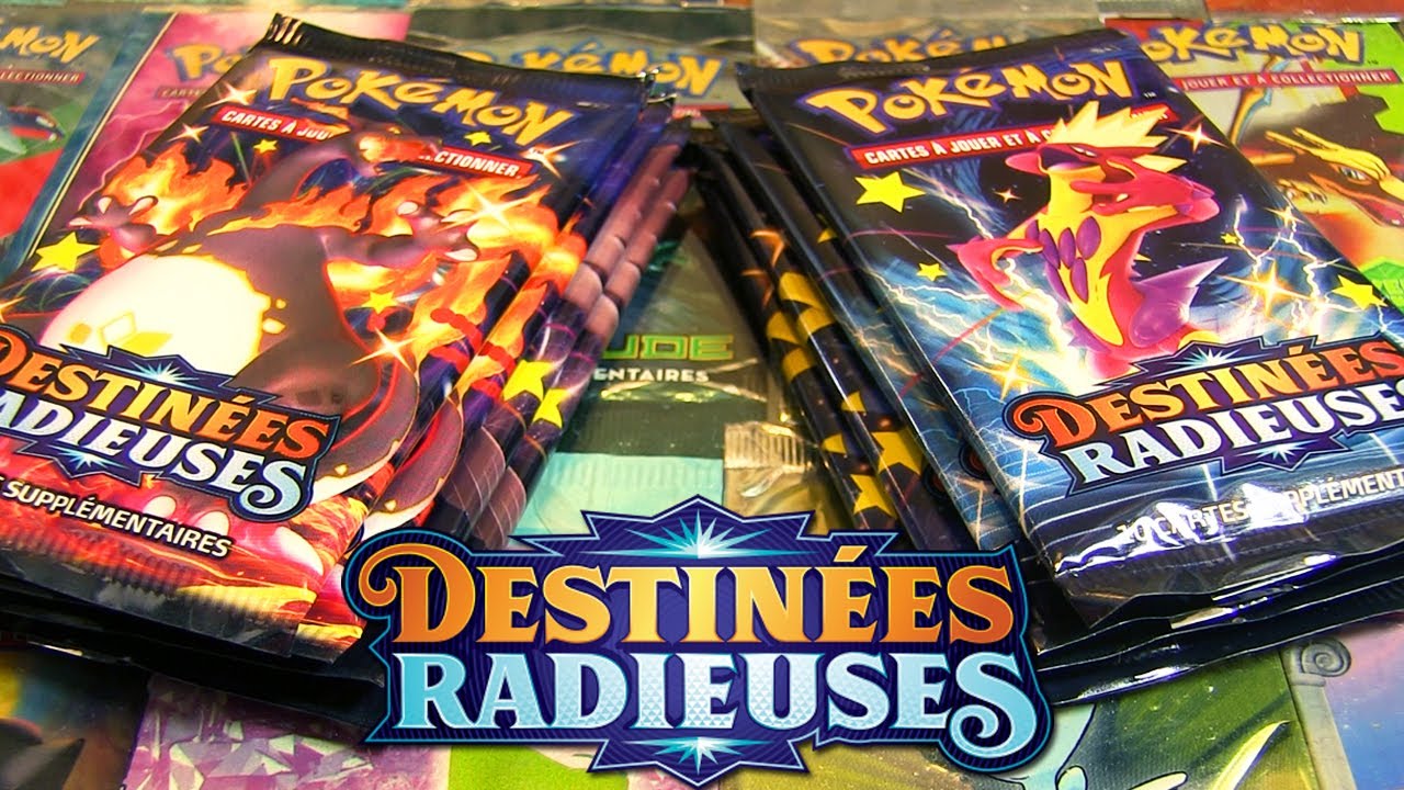 PLEIN DE SHINY ! OUVERTURE DE 8 BOOSTERS POKEMON DESTINÉES RADIEUSES !