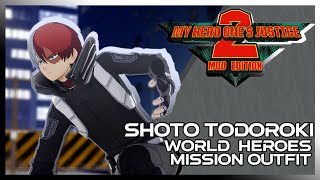 Shoto Todoroki World Heroes Mission Outfit | My Hero One's Justice 2 Mod
