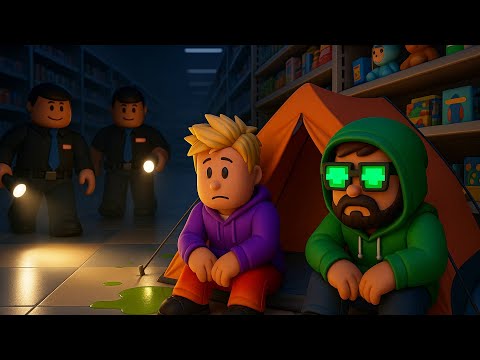 ALIŞVERİŞ MERKEZİNDE 1 GECE GEÇİRMEK | Roblox Survive Overnight in a Mega Store