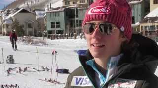Mikaela Shiffrin after FIS super G at Copper
