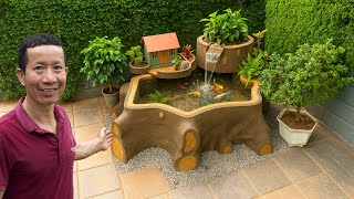 No one believes this KOI fish aquarium made of entirely cement