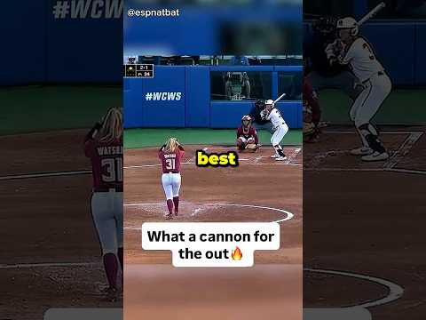 This is The Best Outfield Throw I've Ever Seen in Softball!