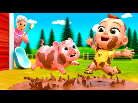 Bath Song🛀🧼 (Farm Edition) +More Lalafun Nursery Rhymes & Educational Songs for Babies