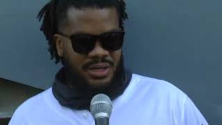 Kenley Jansen & Justin Turner attends 2018 Dodger's Fan Fest