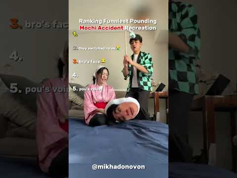 Ranking Funniest Pounding Mochi Accident Recreation #usa #funny #tiktok #shorts #shortsfeed #mochi