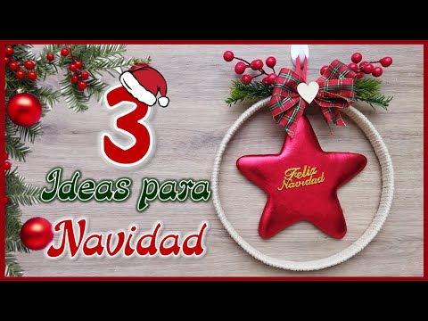 3 LINDOS ADORNOS NAVIDEÑOS PARA LA PUERTA - Manualidades navideñas 2024 - Easy Christmas Crafts