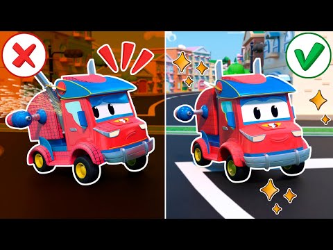 SUPER SPIDER TRUCK needs a new chimney|Emergency Vehicles for kids|Car Repair