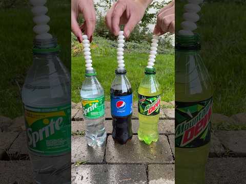 Coca Cola, Fanta,Sprite und Mentos | Experiment #Shorts