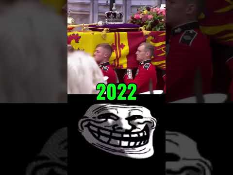 Elizabeth 2 then vs now troll face