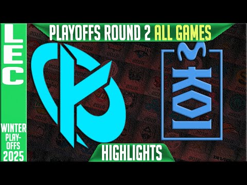 KC vs MKOI Highlights ALL GAMES | LEC Winter Playoffs Round 2 2025 | Karmine Corp vs Movistar KOI