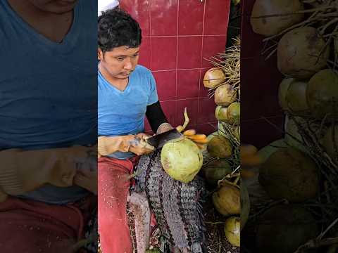 So Good! Amazing coconut fruit cutting skills!