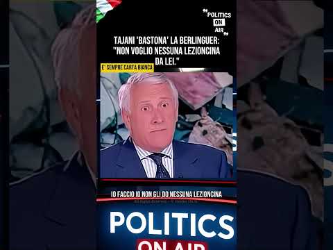 Il Ministro Tajani 'bastona' la Berlinguer. 👏
