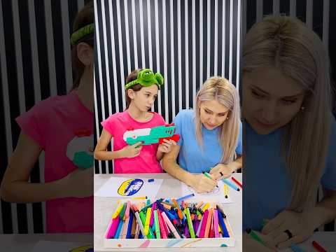 3 Marker Challenge ๐๐ฉ๐๐คญ๐ #shorts #3markerchallenge #funny #threewikifamily