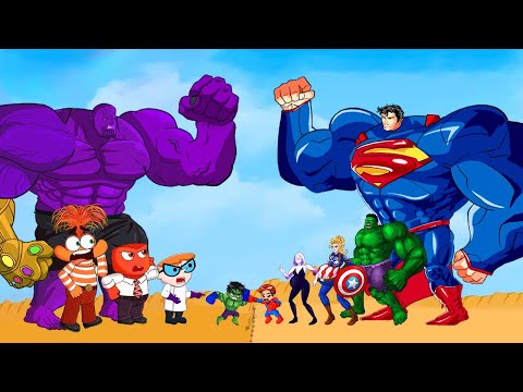 Evolution Of HULK Family Vs Evolution Of THANOS SUPERMAN Family : Who Is The King Of Super Heroes?