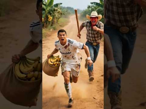 Let’s see how poor Ronaldo builds a car out of bananas to teach a rich man a lesson for Neymar.🤣🥲