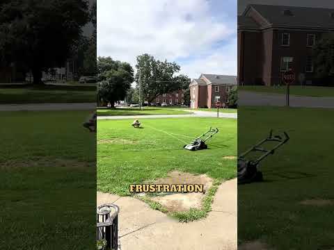 This Guy Cuts Grass With A Special Technique