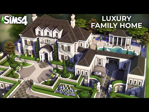 Sims 4: ULTIMATE RICH FAMILY MANSION: 5-Bedrooms with Butler's Apartment & MORE! (No CC)